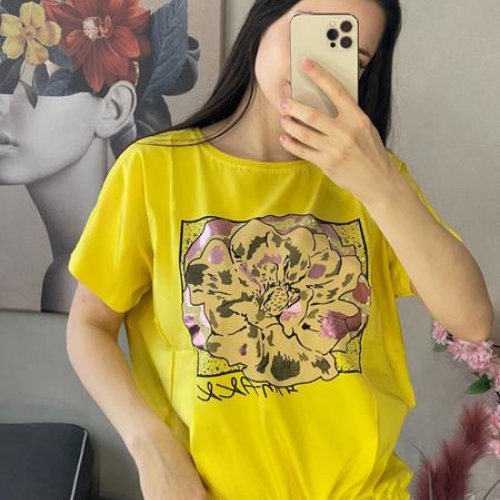Футболка FSN (46-52) 6385 yellow (лето) FSN 6385 yellow