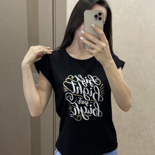 Футболка FSN (42-48) 6444 black (лето) FSN 6444 black