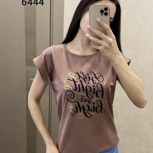 Футболка FSN (42-48) 6444 brown (лето) FSN 6444 brown