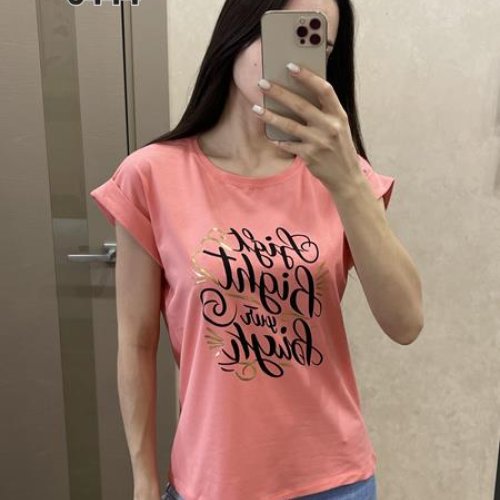 Футболка FSN (42-48) 6444 coral (лето) FSN 6444 coral