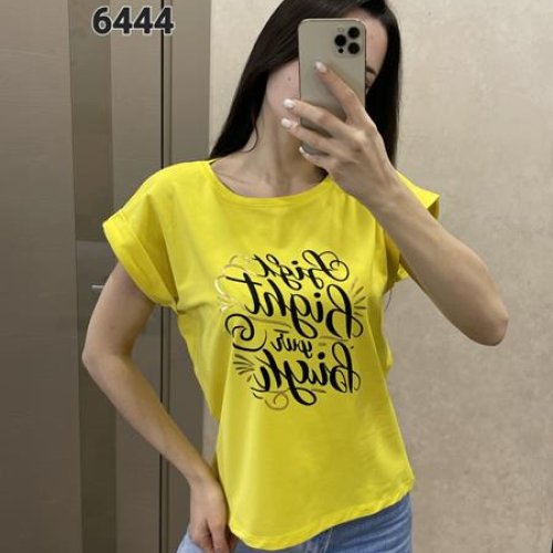 Футболка FSN (42-48) 6444 yellow (лето) FSN 6444 yellow