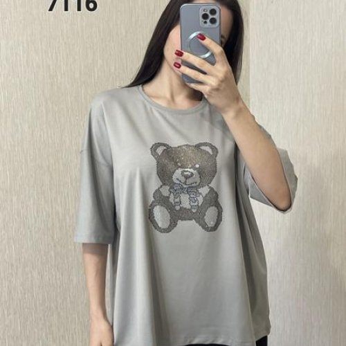 Футболка FSN (54-60) 7116 grey (лето) FSN 7116 grey
