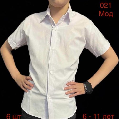 Рубашка Надийка (6-11) N47-021 white (лето) Надийка N47-021 white