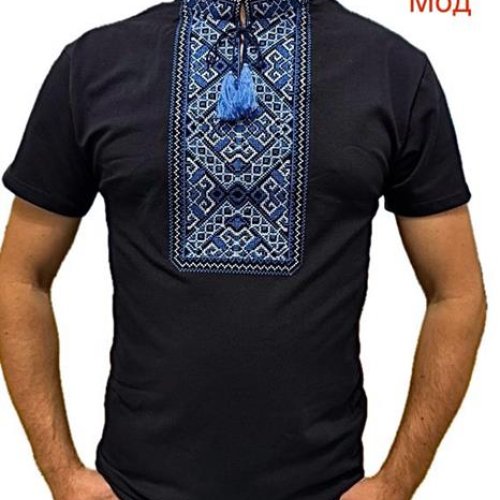 Вышиванка Надийка (S-2XL) N65-015 black (лето) Надийка N65-015 black