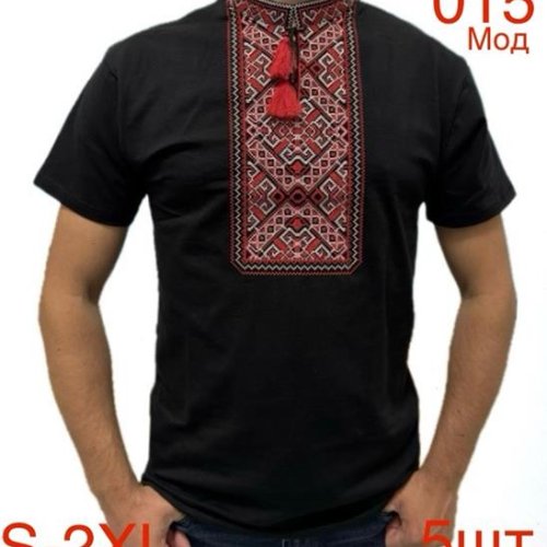 Вышиванка Надийка (S-2XL) N70-015 black (лето) Надийка N70-015 black