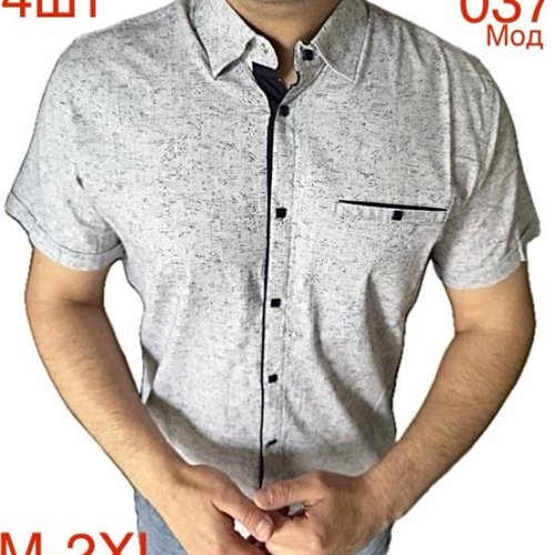 Рубашка Надийка (M-2XL) N87-037 white (лето) Надийка N87-037 white