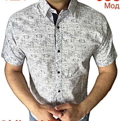 Рубашка Надийка (3XL-5XL) N93-038 white (лето) Надийка N93-038 white