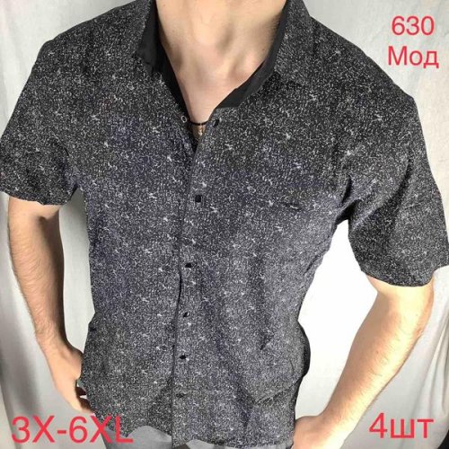 Рубашка Надийка (54-60) N119-630 black (лето) Надийка N119-630 black