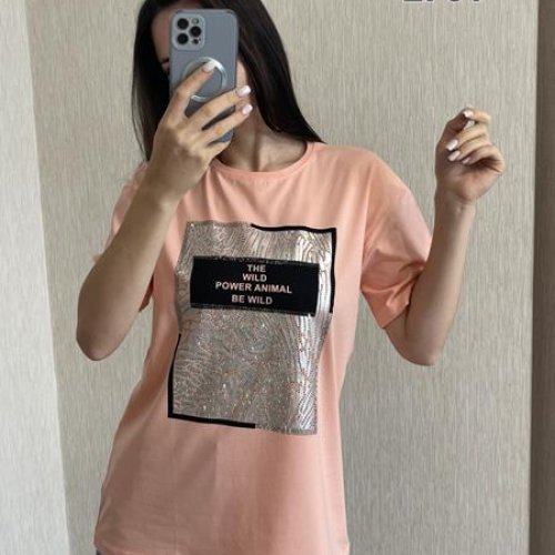 Футболка FSN (S-XL) 2751 peach (лето) FSN 2751 peach
