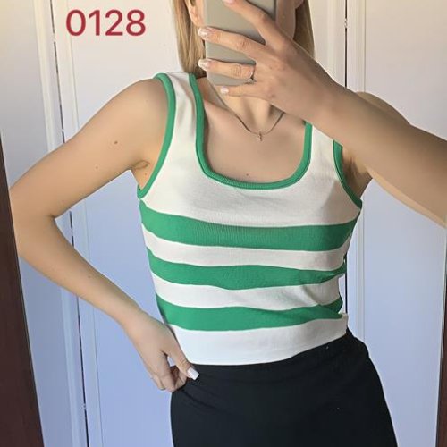 Майка FSN (42-46) 0128 white-green (лето) FSN 0128 white-green