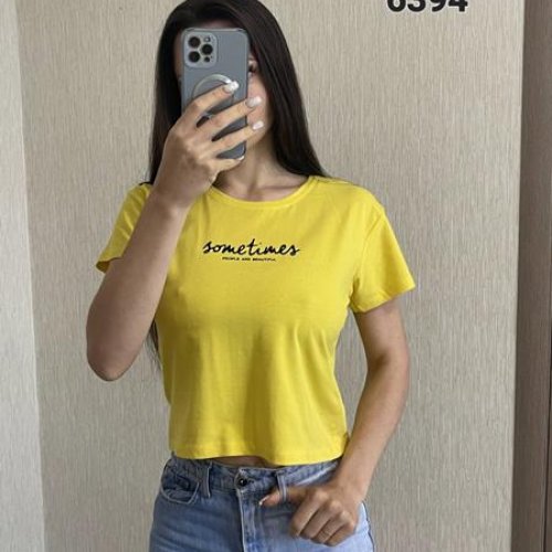 Футболка FSN (42-48) 6394 yellow (лето) FSN 6394 yellow
