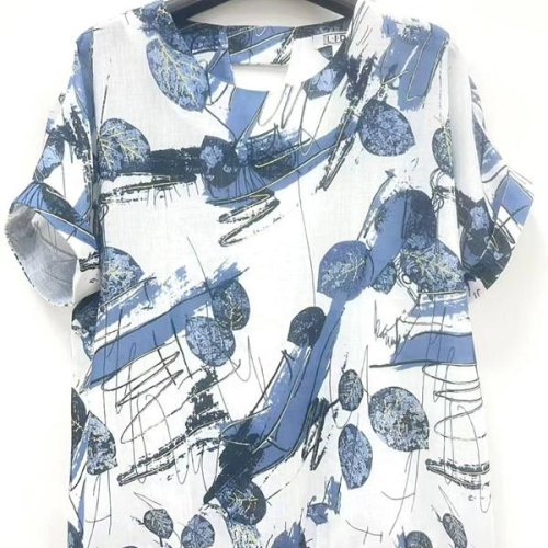 Футболка LIDA (52-62) 3439 white-blue (лето) LIDA 3439 white-blue