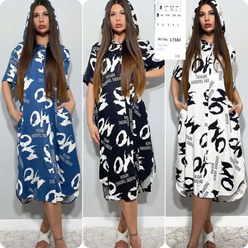 Платье Loyard (L-4XL) L738 blue (лето) Loyard L738 blue