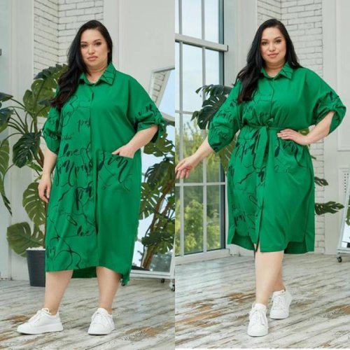 Платье Sinevir (52-62) M47B green (лето) Sinevir M47B green