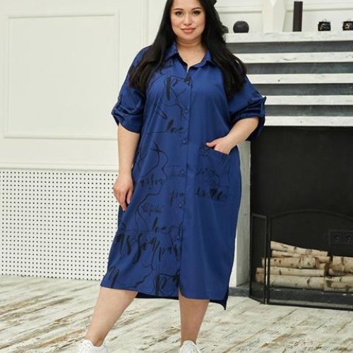 Платье Sinevir (52-62) M47B navy (лето) Sinevir M47B navy
