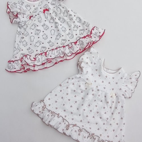 Платье Meloria (62-74) ML606 white-crimson (лето) Meloria ML606 white-crimson