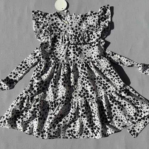 Платье Bright Harmony (92-116) 695 white-black (лето) Bright Harmony 695 white-black