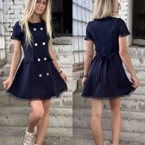 Платье Karolina (32-42) KR244 navy (лето) Karolina KR244 navy