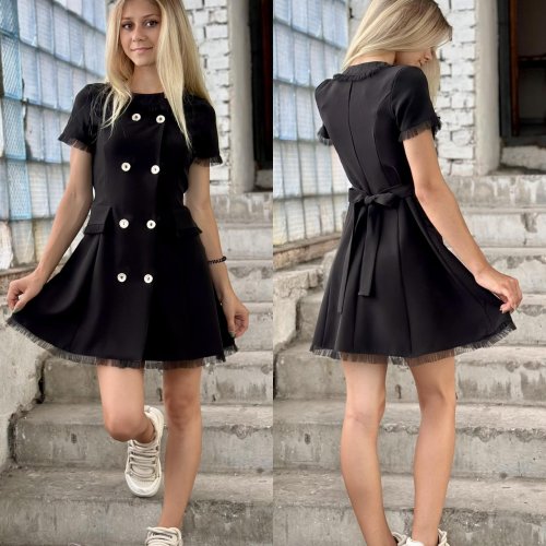 Платье Karolina (32-42) KR245 black (лето) Karolina KR245 black