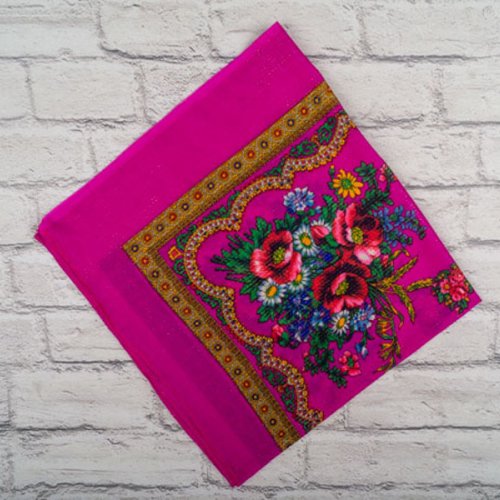 Платок Shawls (76*76) P173 purple люрикс (деми) Shawls P173 purple люрикс