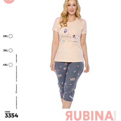 Пижама Disneyopt (2XL-4XL) 3354 powber (лето) Disneyopt 3354 powber