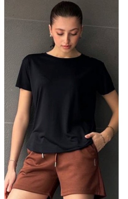 Футболка Prenses (S-2XL) RL1025 black (лето)