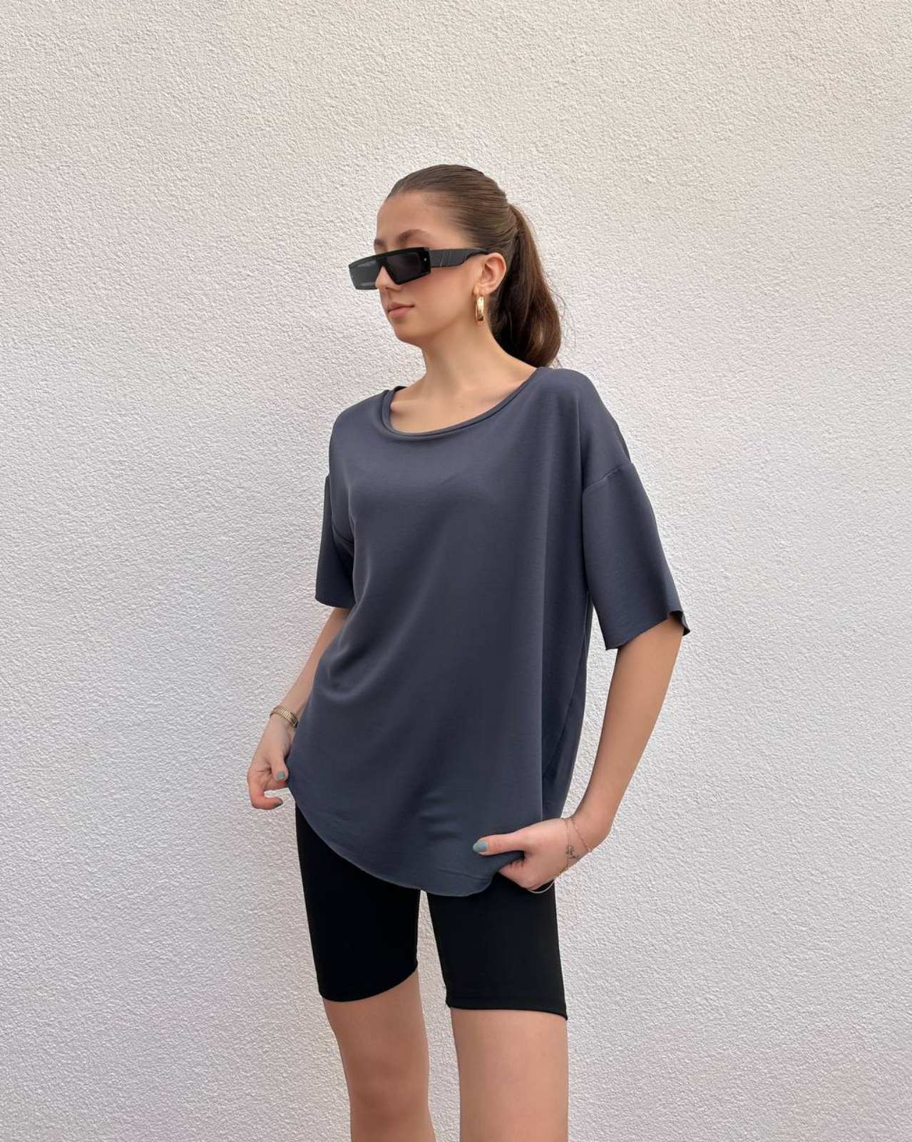 Футболка Prenses (S-2XL) RL1040 d.grey (лето)