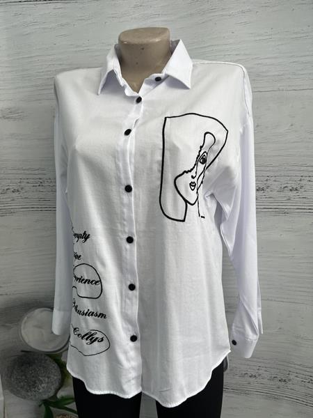 Рубашка New Season (S-XL) 1017 white (деми)