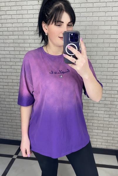 Футболка LeVisha (S-L) 250107 purple (лето)