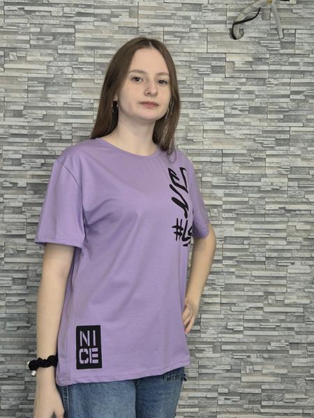Футболка Newe (2XL-3XL) NW343 lilac (лето)