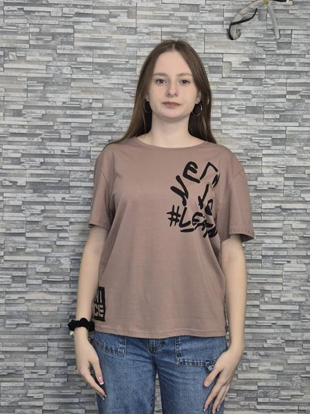 Футболка Newe (2XL-3XL) NW344 brown (лето)