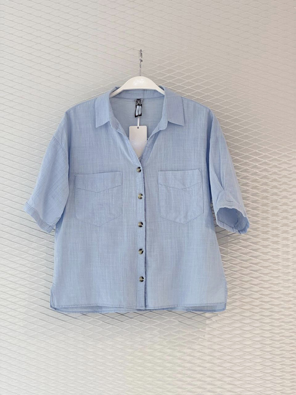 Рубашка New Season (52-56) 8293 l.blue (лето)