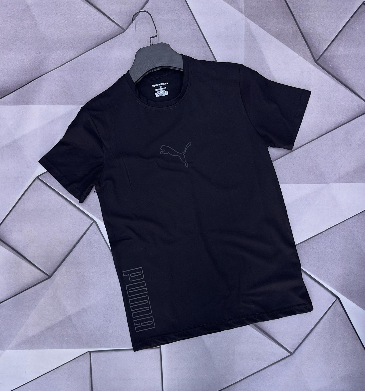 Футболка Rassul (S-2XL) 5849 black (лето)