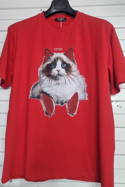 Футболка Julia (one size) JL67 red (лето)