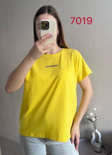 Футболка FSN (42-48) 7019 yellow (лето)