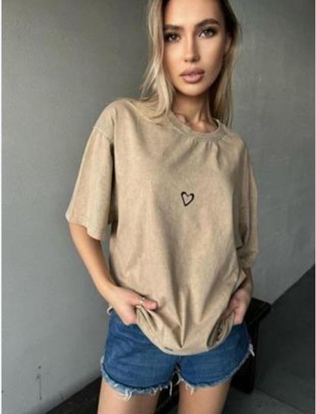 Футболка Lora (one size) LR126 beige (лето)