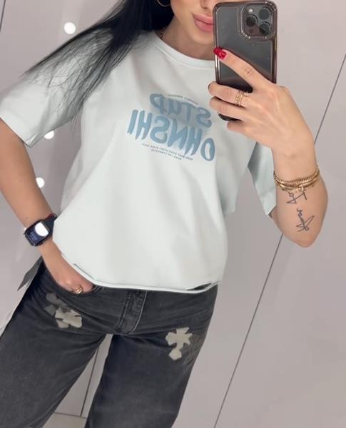 Футболка Lora (one size) LR56 mint (лето)