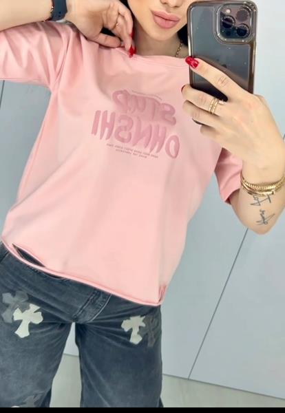 Футболка Lora (one size) LR58 pink (лето)