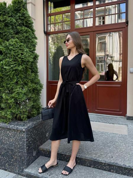 Платье Arina (42-52) 1610 black (лето)