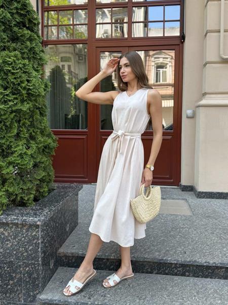 Платье Arina (42-52) 1610 l.beige (лето)