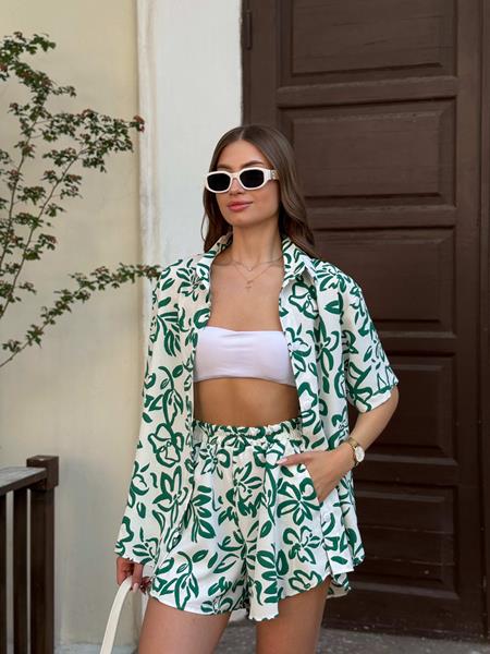 Костюм Arina (42-48) 2452 white-green (лето)