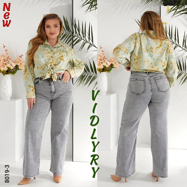 Джинсы Vidlyry (30-36) 8019-3 grey (деми)