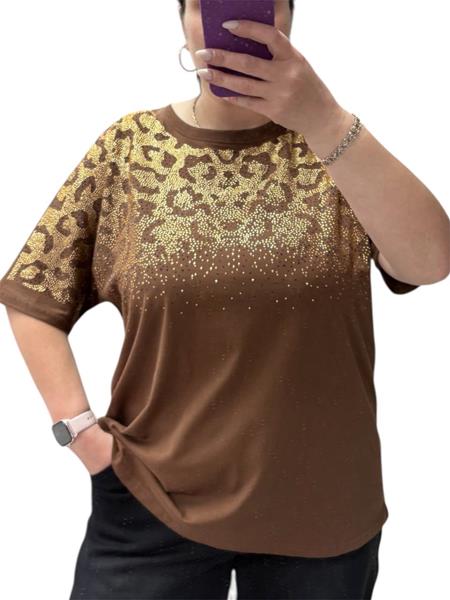 Футболка LeVisha (48-58) 25110 brown (лето)