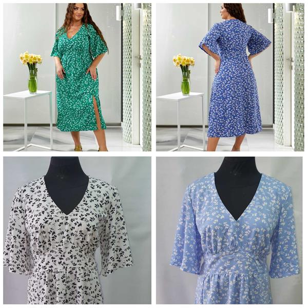 Платье Deliv (XL-4XL) DL1 green (лето)
