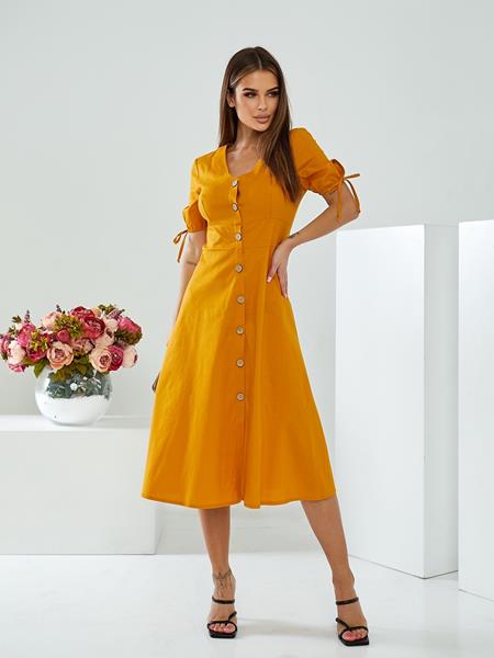 Платье Deliv (S-XL) 573 yellow (лето)