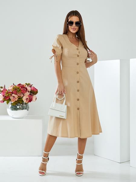 Платье Deliv (S-XL) 573 beige (лето)