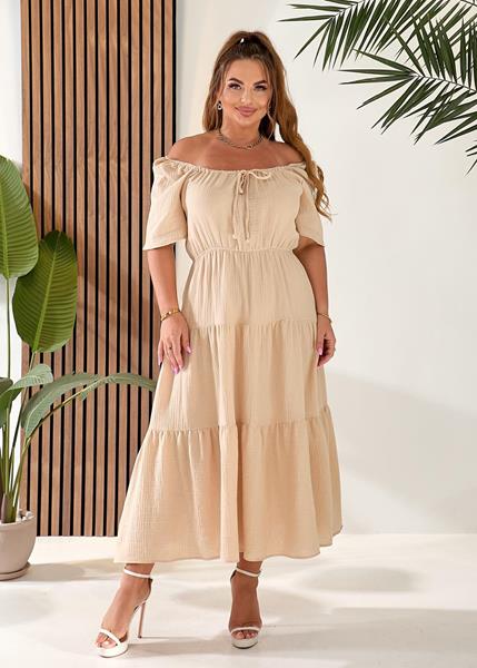 Платье Deliv (L-2XL) 587 beige (лето)