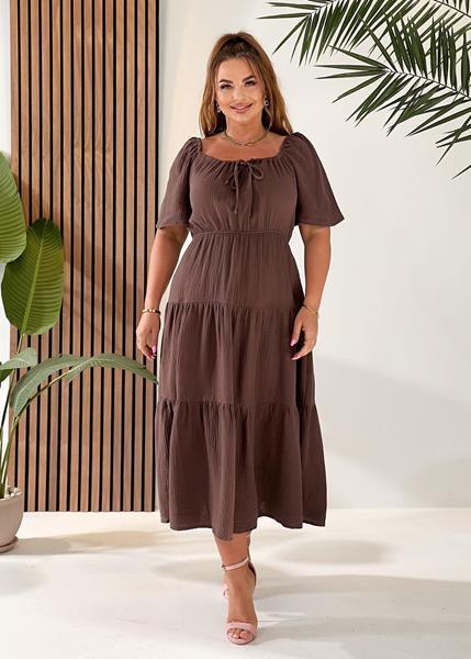 Платье Deliv (L-2XL) 587 brown (лето)