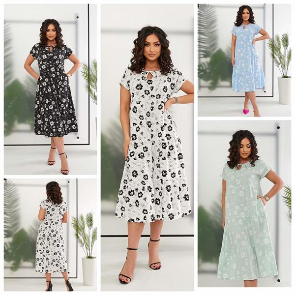Платье Deliv (L-2XL) 557 white (лето)