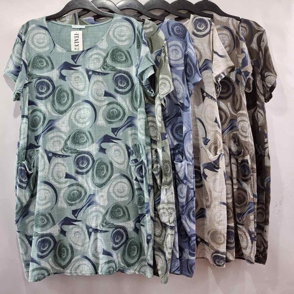 Платье Emsweekis (50-54) E452 khaki (лето)